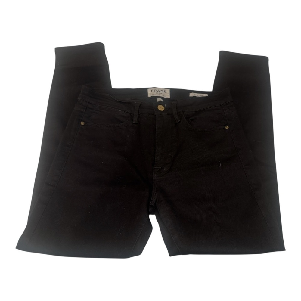 FRAME Le High Skinny Black Jeans Size 27